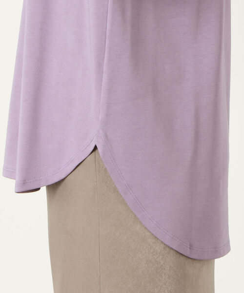 NOLLEY’S（ノーリーズ）の「ボートネックプリントロンT（Tシャツ/カットソー・レディース・パープル/オフホワイト/チャコールグレー・38）」の20枚目の写真