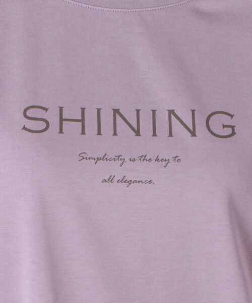 NOLLEY’S（ノーリーズ）の「ボートネックプリントロンT（Tシャツ/カットソー・レディース・パープル/オフホワイト/チャコールグレー・38）」の21枚目の写真