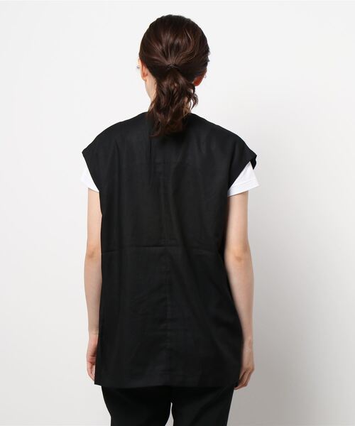 cepo(セポ)の「レーヨンリネンベスト セットアップ可能(ベスト・レディース・オリーブ/ブラック・M)」の4枚目の写真