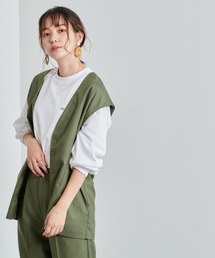 cepo | レーヨンリネンベスト セットアップ可能(ベスト)