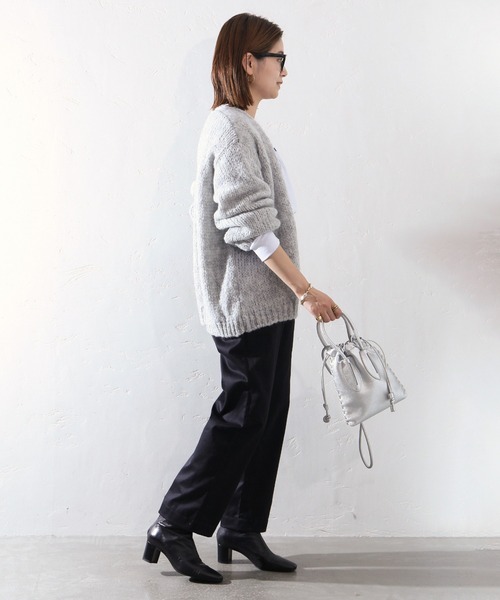 JOURNAL STANDARD（ジャーナルスタンダード）の「【TRICOT JEAN MARC/トリコット ジーン マルク】 ボタンツキカーデ◆（カーディガン/ボレロ・レディース・ベージュ/グレー/カーキ・FREE）」の4枚目の写真