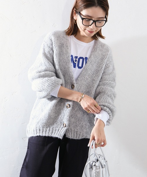 JOURNAL STANDARD（ジャーナルスタンダード）の「【TRICOT JEAN MARC/トリコット ジーン マルク】 ボタンツキカーデ◆（カーディガン/ボレロ・レディース・ベージュ/グレー/カーキ・FREE）」の5枚目の写真