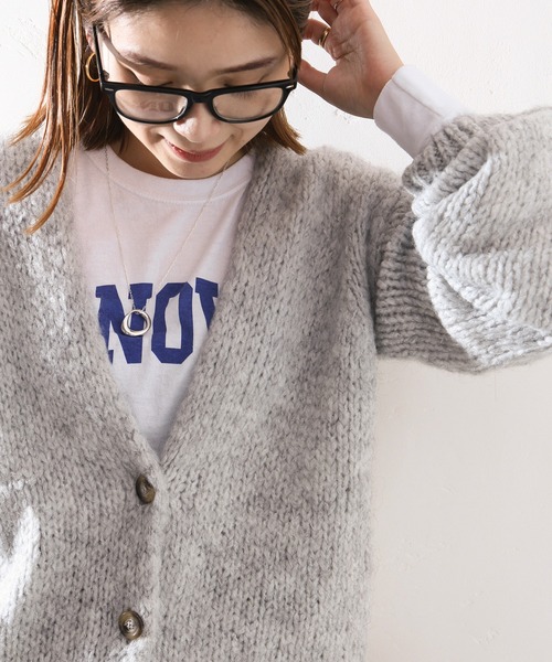 JOURNAL STANDARD（ジャーナルスタンダード）の「【TRICOT JEAN MARC/トリコット ジーン マルク】 ボタンツキカーデ◆（カーディガン/ボレロ・レディース・ベージュ/グレー/カーキ・FREE）」の6枚目の写真