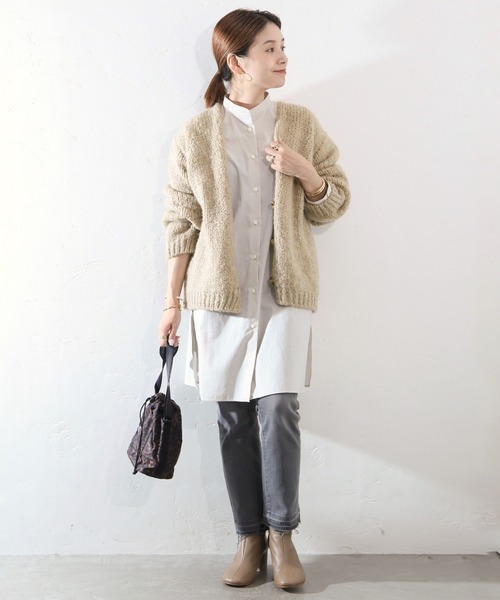 JOURNAL STANDARD（ジャーナルスタンダード）の「【TRICOT JEAN MARC/トリコット ジーン マルク】 ボタンツキカーデ◆（カーディガン/ボレロ・レディース・ベージュ/グレー/カーキ・FREE）」の16枚目の写真