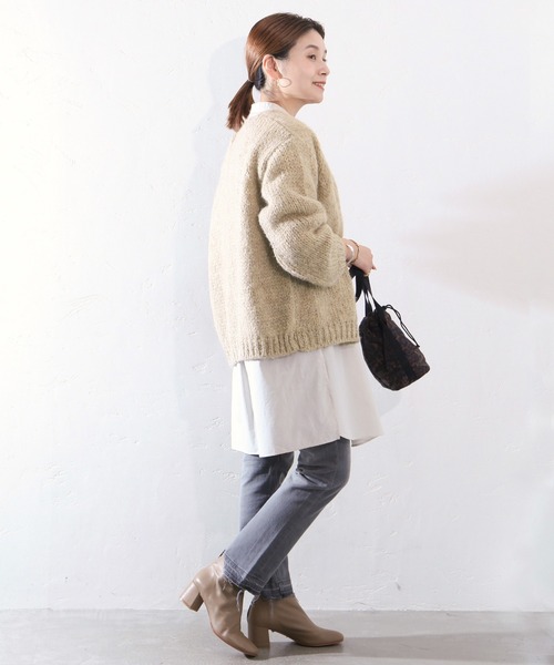 JOURNAL STANDARD（ジャーナルスタンダード）の「【TRICOT JEAN MARC/トリコット ジーン マルク】 ボタンツキカーデ◆（カーディガン/ボレロ・レディース・ベージュ/グレー/カーキ・FREE）」の7枚目の写真