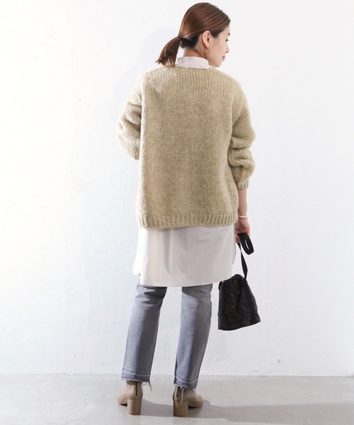 JOURNAL STANDARD（ジャーナルスタンダード）の「【TRICOT JEAN MARC/トリコット ジーン マルク】 ボタンツキカーデ◆（カーディガン/ボレロ・レディース・ベージュ/グレー/カーキ・FREE）」の8枚目の写真