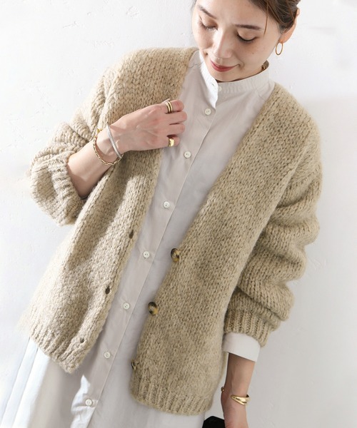 JOURNAL STANDARD（ジャーナルスタンダード）の「【TRICOT JEAN MARC/トリコット ジーン マルク】 ボタンツキカーデ◆（カーディガン/ボレロ・レディース・ベージュ/グレー/カーキ・FREE）」の9枚目の写真
