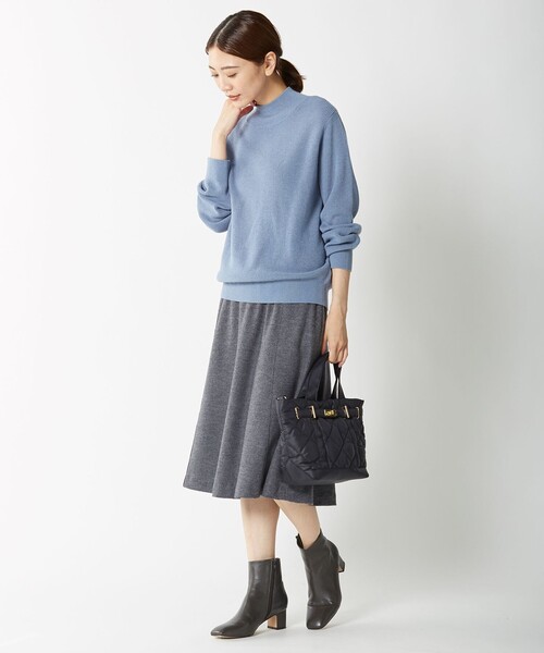 J.PRESS（ジェイプレス）の「【洗える】ウールスムースジャージー スカート（スカート・レディース・ベージュ系/ダルブルー系/ワイン系/ネイビー系/グレー系・13/11/9/7）」の6枚目の写真