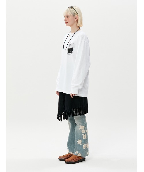 KIRSH(キルシー)の「A'GEM/9 × .kom『KIRSH/キルシー』CHERRY TREE LONG SLEEVE T-SHIRT/ツリーチェリーデザインロングスリーブTシャツ(Tシャツ/カットソー・レディース・ホワイト/チャコールグレー・FREE)」の13枚目の写真