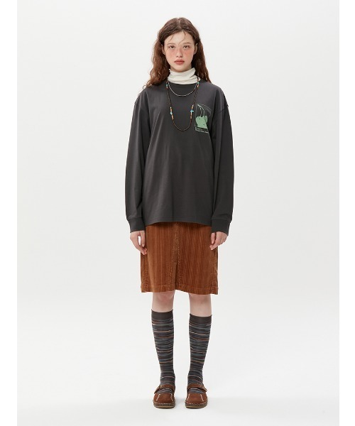 KIRSH(キルシー)の「A'GEM/9 × .kom『KIRSH/キルシー』CHERRY TREE LONG SLEEVE T-SHIRT/ツリーチェリーデザインロングスリーブTシャツ(Tシャツ/カットソー・レディース・ホワイト/チャコールグレー・FREE)」の21枚目の写真