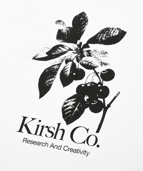 KIRSH(キルシー)の「A'GEM/9 × .kom『KIRSH/キルシー』CHERRY TREE LONG SLEEVE T-SHIRT/ツリーチェリーデザインロングスリーブTシャツ(Tシャツ/カットソー・レディース・ホワイト/チャコールグレー・FREE)」の4枚目の写真