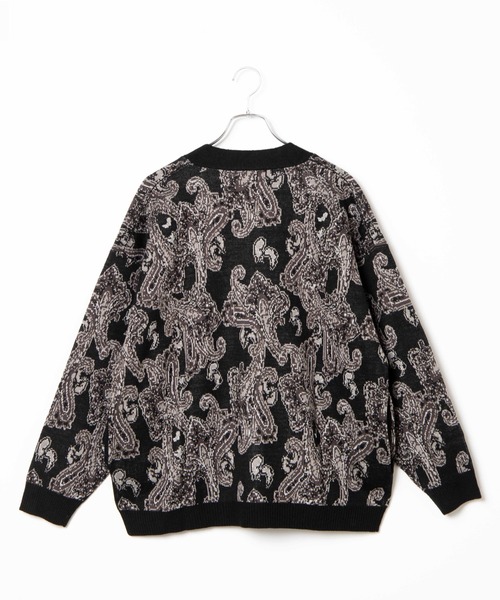 WEGO（ウィゴー）の「WEGO/ペイズリージャガードカーディガン（カーディガン/ボレロ・メンズ・ブラック/ベージュ・MEDIUM/LARGE）」の7枚目の写真