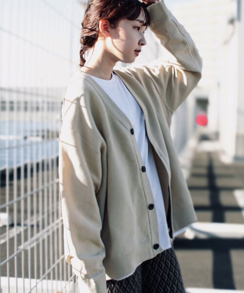 GLOSTER(グロスター)の「【GLOSTER/グロスター】《カーディガン+カットソーの2点SET》テックレイヤードカーディガン(カーディガン/ボレロ・メンズ・キナリ/ネイビー/パープル/オレンジ・MEDIUM/LARGE)」の2枚目の写真