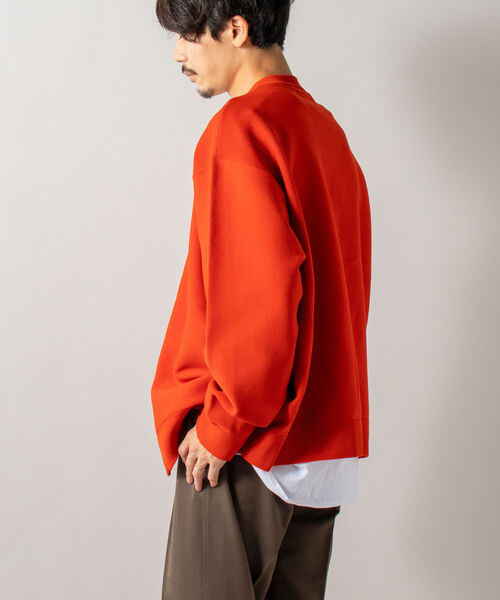 GLOSTER(グロスター)の「【GLOSTER/グロスター】《カーディガン+カットソーの2点SET》テックレイヤードカーディガン(カーディガン/ボレロ・メンズ・キナリ/ネイビー/パープル/オレンジ・MEDIUM/LARGE)」の9枚目の写真