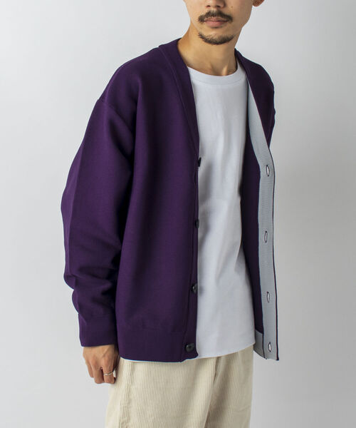 GLOSTER(グロスター)の「【GLOSTER/グロスター】《カーディガン+カットソーの2点SET》テックレイヤードカーディガン(カーディガン/ボレロ・メンズ・キナリ/ネイビー/パープル/オレンジ・MEDIUM/LARGE)」の21枚目の写真