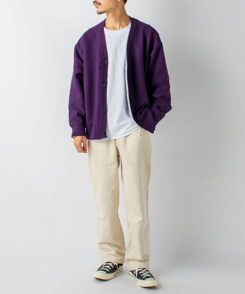 GLOSTER(グロスター)の「【GLOSTER/グロスター】《カーディガン+カットソーの2点SET》テックレイヤードカーディガン(カーディガン/ボレロ・メンズ・キナリ/ネイビー/パープル/オレンジ・MEDIUM/LARGE)」の22枚目の写真