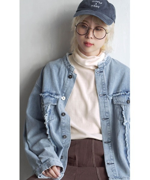 zootie（ズーティー）の「【着た瞬間あったかい】無地＆ボーダー 裏起毛タートルネックカットソー（Tシャツ/カットソー・レディース・チャコール/オレンジ/ブラック×グレー/アイボリー/ブラック/ライトベージュ/バーガンディー/ブラック×ホワイト/マスタード/杢グレー/ダークグリーン・L/M/LL）」の14枚目の写真