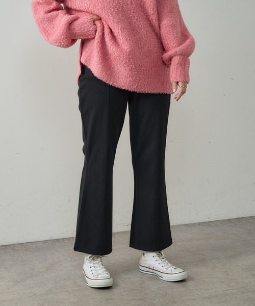 natural couture(ナチュラルクチュール)の「ハイウエストモクロディフレアパンツ(その他パンツ・レディース・チェック/ブラック/ライトベージュ/ブラウン・FREE)」の6枚目の写真
