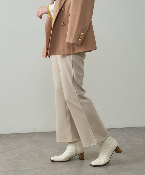 natural couture(ナチュラルクチュール)の「ハイウエストモクロディフレアパンツ(その他パンツ・レディース・チェック/ブラック/ライトベージュ/ブラウン・FREE)」の12枚目の写真