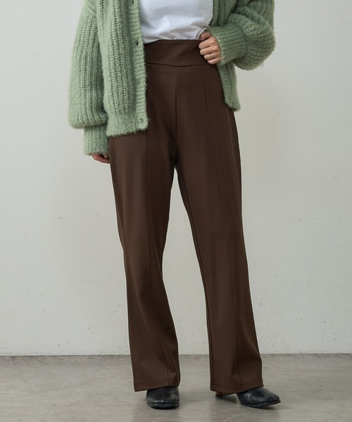 natural couture(ナチュラルクチュール)の「ハイウエストモクロディフレアパンツ(その他パンツ・レディース・チェック/ブラック/ライトベージュ/ブラウン・FREE)」の13枚目の写真