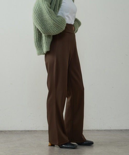 natural couture(ナチュラルクチュール)の「ハイウエストモクロディフレアパンツ(その他パンツ・レディース・チェック/ブラック/ライトベージュ/ブラウン・FREE)」の15枚目の写真