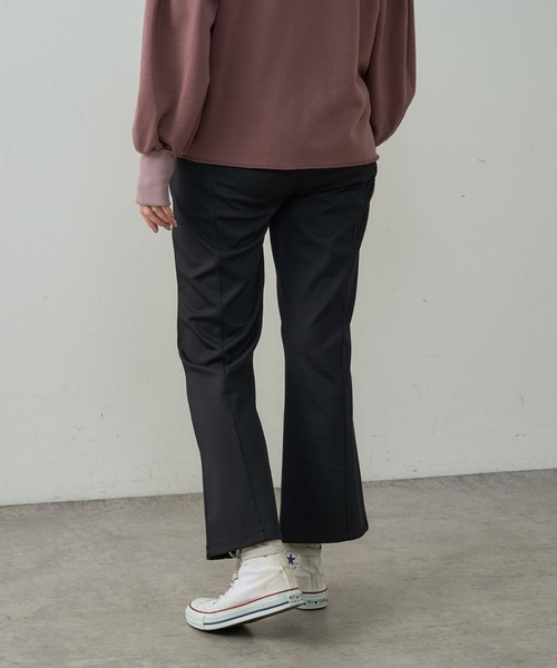 natural couture(ナチュラルクチュール)の「ハイウエストモクロディフレアパンツ(その他パンツ・レディース・チェック/ブラック/ライトベージュ/ブラウン・FREE)」の9枚目の写真