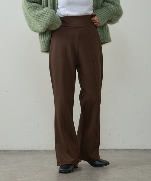 natural couture(ナチュラルクチュール)の「ハイウエストモクロディフレアパンツ(その他パンツ・レディース・チェック/ブラック/ライトベージュ/ブラウン・FREE)」の14枚目の写真