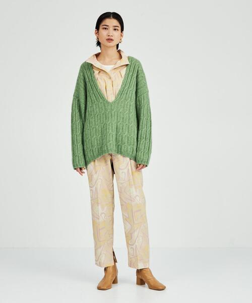 BRACTMENT（ブラクトメント）の「＜BRACTMENT(ブラクトメント)＞BM 2WAY アブストラクト プリントブラウス（シャツ/ブラウス・レディース・ブラック/ベージュ・FREE）」の17枚目の写真