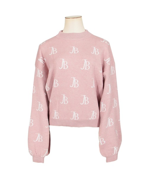 Julia Boutique（ジュリアブティック）の「JBロゴ柄長袖ニットトップス/21554（ニット/セーター・レディース・ブラック/ホワイト/ピンク・ONE）」の15枚目の写真