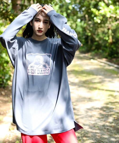 BEN DAVIS（ベンデイビス）の「《BEN DAVIS》ladies LONG SLEEVE（Tシャツ/カットソー・レディース・グリーン/チャコールグレー/ホワイト・LARGE/MEDIUM）」の2枚目の写真