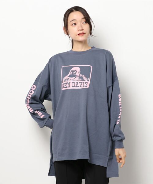 BEN DAVIS（ベンデイビス）の「《BEN DAVIS》ladies LONG SLEEVE（Tシャツ/カットソー・レディース・グリーン/チャコールグレー/ホワイト・LARGE/MEDIUM）」の8枚目の写真