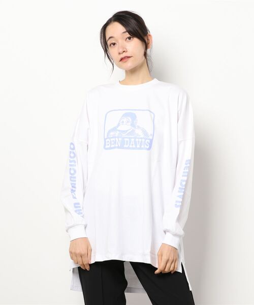 BEN DAVIS（ベンデイビス）の「《BEN DAVIS》ladies LONG SLEEVE（Tシャツ/カットソー・レディース・グリーン/チャコールグレー/ホワイト・LARGE/MEDIUM）」の10枚目の写真