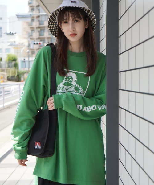 BEN DAVIS（ベンデイビス）の「《BEN DAVIS》ladies LONG SLEEVE（Tシャツ/カットソー・レディース・グリーン/チャコールグレー/ホワイト・LARGE/MEDIUM）」の7枚目の写真