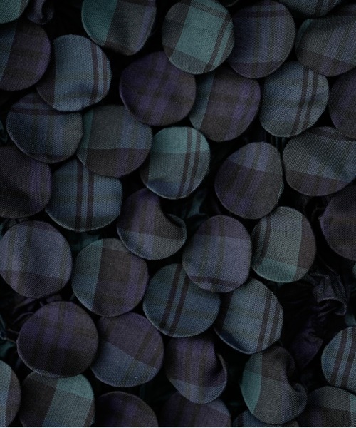 BIRTHDAY BAR(バースデイバー)の「HAM-12 Botan-Shibori Bag ボタンしぼりバッグ チェック柄 /エコバッグ(ハンドバッグ・レディース・グレー/ピンク/グリーン・フリー)」の14枚目の写真