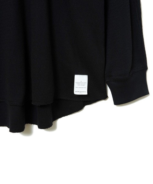 AMERICAN RAG CIE（アメリカンラグシー）の「ミリタリーハニカムロングスリーブTee（Tシャツ/カットソー・メンズ・ホワイト/ブラック・MEDIUM/LARGE）」の6枚目の写真