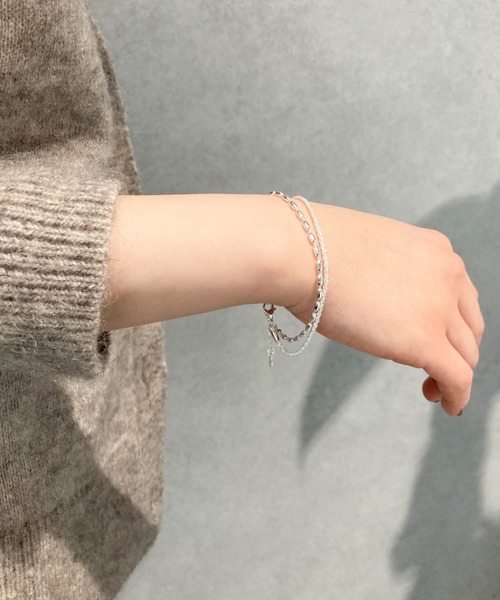 yu-ka（ユーカ）の「YU-KA : レイヤーチェーンブレスレット（シルバー925）（ブレスレット・レディース・シルバー/シルバー系その他・ONE SIZE）」の15枚目の写真
