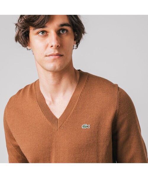 LACOSTE（ラコステ）の「Karl Karl(R)Vネックニットセーター（ニット/セーター・メンズ・ブラック/グレー/ネイビー/ライトブラウン・4/2/5/3）」の10枚目の写真
