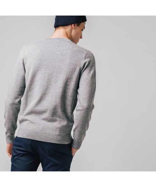 LACOSTE（ラコステ）の「Karl Karl(R)Vネックニットセーター（ニット/セーター・メンズ・ブラック/グレー/ネイビー/ライトブラウン・4/2/5/3）」の5枚目の写真