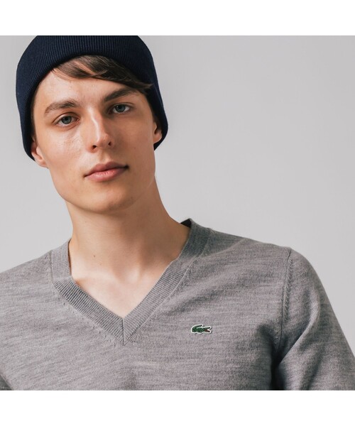 LACOSTE（ラコステ）の「Karl Karl(R)Vネックニットセーター（ニット/セーター・メンズ・ブラック/グレー/ネイビー/ライトブラウン・4/2/5/3）」の15枚目の写真