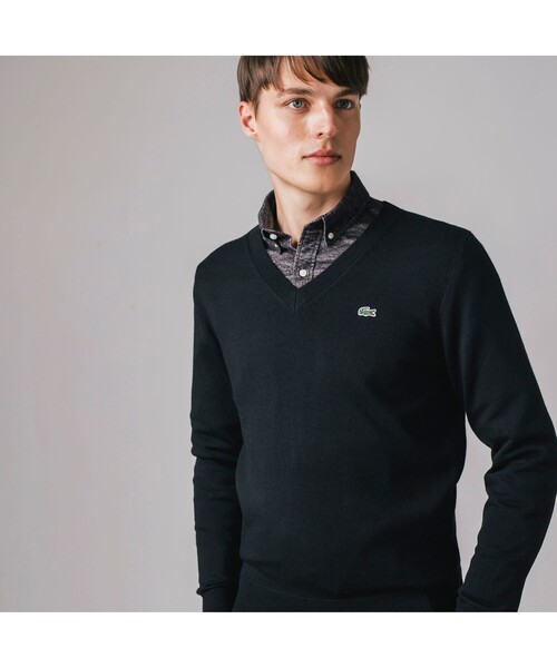 LACOSTE（ラコステ）の「Karl Karl(R)Vネックニットセーター（ニット/セーター・メンズ・ブラック/グレー/ネイビー/ライトブラウン・4/2/5/3）」の8枚目の写真