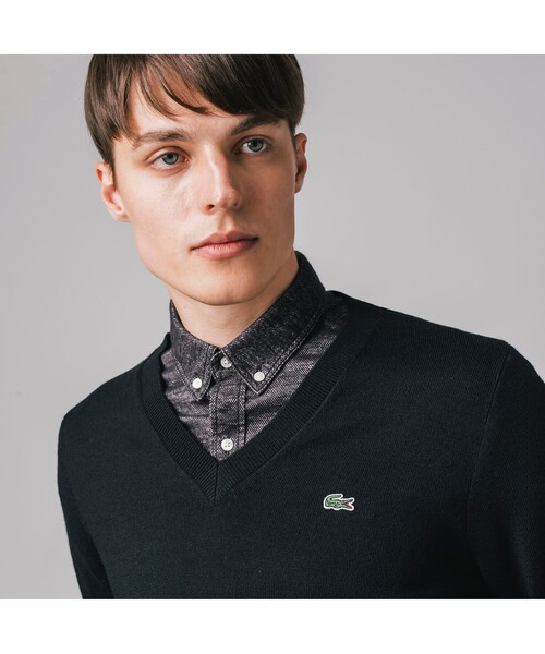 LACOSTE（ラコステ）の「Karl Karl(R)Vネックニットセーター（ニット/セーター・メンズ・ブラック/グレー/ネイビー/ライトブラウン・4/2/5/3）」の19枚目の写真
