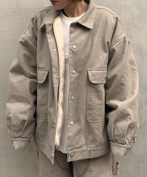 DANKE SCHON（ダンケシェーン）の「DankeSchon/ダンケシェーン/ダックカバーオールジャケット（カバーオール・メンズ・ホワイト/ブラック/カーキ・FREE）」の12枚目の写真