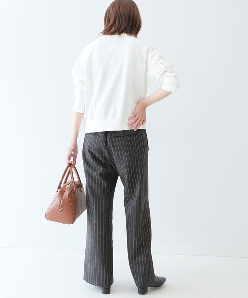 SLOBE IENA（スローブイエナ）の「ウールフラノストレートパンツ【手洗い可能/ウエストゴム】◆（その他パンツ・レディース・ブラック系その他/グレー系その他・36/38）」の14枚目の写真