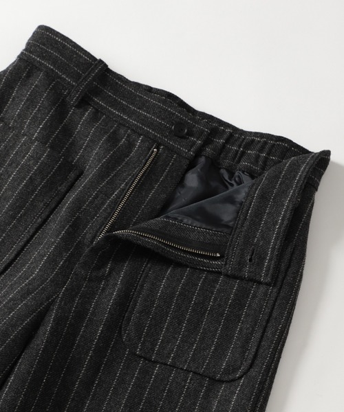 SLOBE IENA（スローブイエナ）の「ウールフラノストレートパンツ【手洗い可能/ウエストゴム】◆（その他パンツ・レディース・ブラック系その他/グレー系その他・36/38）」の9枚目の写真