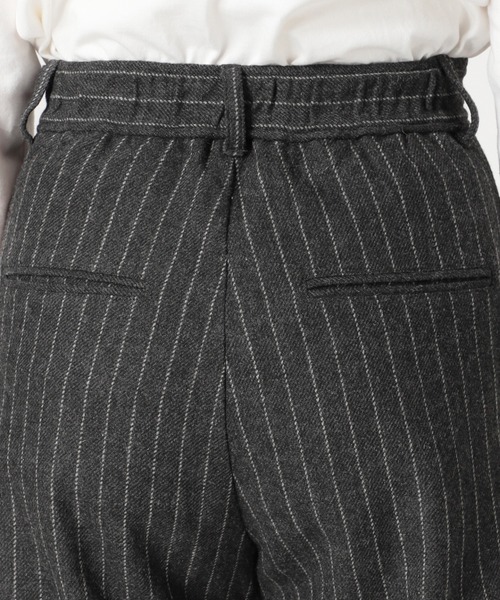 SLOBE IENA（スローブイエナ）の「ウールフラノストレートパンツ【手洗い可能/ウエストゴム】◆（その他パンツ・レディース・ブラック系その他/グレー系その他・36/38）」の18枚目の写真