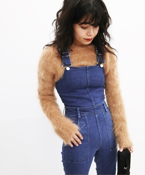 未使用タグ付✳︎エディットフォールル モヘヤMIX ファープルオーバー ブラウン EDIT. FOR LULU（エディットフォールル）の「モヘヤMIX ファープル