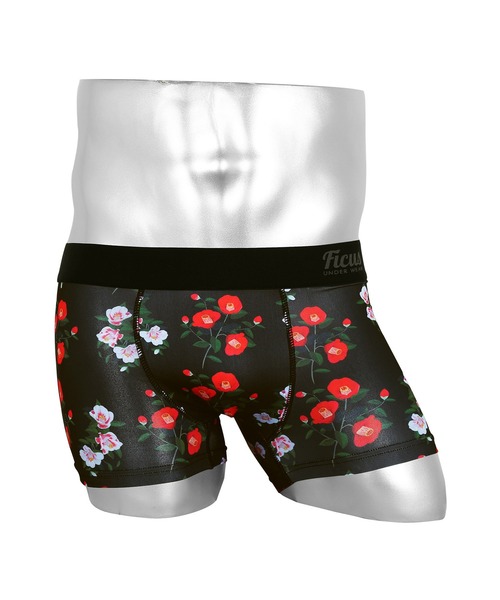Ficus フィークス ボクサーパンツ 下着 アンダーウェア 誕生花 ガーベラ ダリア 向日葵 百合 蓮 桜 アネモネ スイートピー バラ 椿 ポインセチア