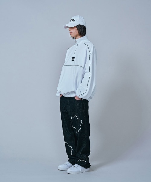 OY（オーワイ）の「『OY/オーワイ』ZIPPER POLA FLEECE MTM/ジッパーポーラ フリース アノラック 長袖 スウェットシャツ（スウェット・メンズ・ホワイト/ブラック・FREE）」の9枚目の写真
