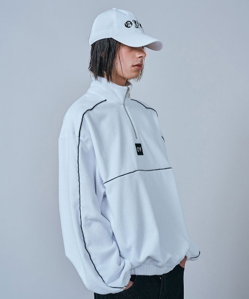 OY（オーワイ）の「『OY/オーワイ』ZIPPER POLA FLEECE MTM/ジッパーポーラ フリース アノラック 長袖 スウェットシャツ（スウェット・メンズ・ホワイト/ブラック・FREE）」の11枚目の写真