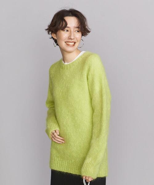 JOHN TULLOCH（ジョンタロック）の「＜JOHN TULLOCH＞モヘヤ クルーネックニットプルオーバー（ニット/セーター・レディース・ダークグリーン/レッド/ライム・FREE）」の10枚目の写真
